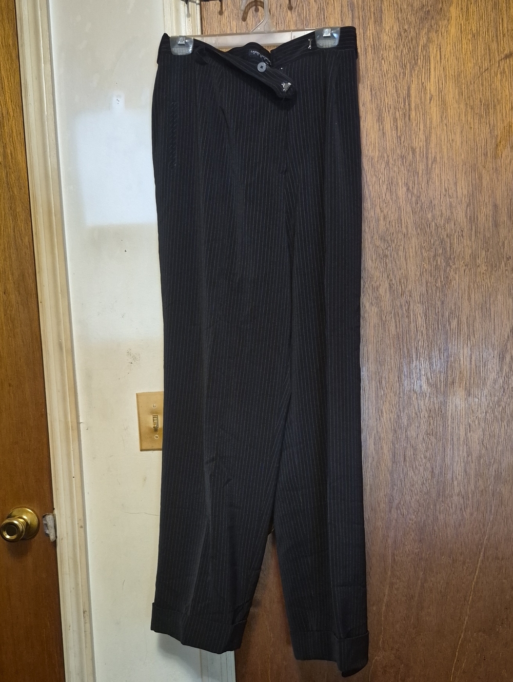 Larry Levine Black Pinstripe Women's Dress Pants